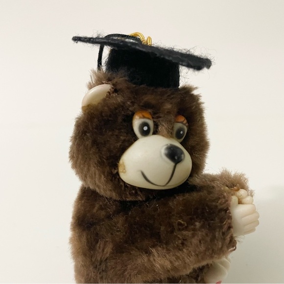 Vintage Graduation Teddy Bear Hugger Doll Figure - Picture 2 of 16